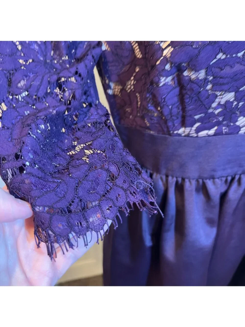Eliza J Women’s Dress Size 10 Lace Bodice Full Skirt Purple